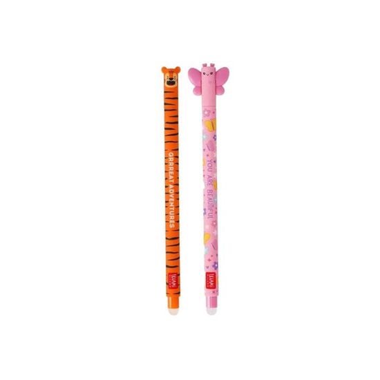 Stylos Legami Lot De 8 Stylos Gel Effaçables LEGAMI - 0.7mm - Motifs Animaux - Encre Thermosensible Stylo Effacables - 1