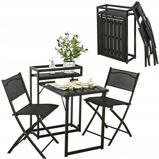 Set De Table Bistrot : Table + 2 Chaises, Style Industriel, Couleur Rose