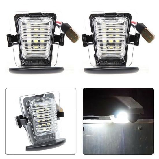 Feux De Plaque D'immatriculation LED - 2 Pièces - Super Luminosité - Universel - Remplacement Facile Pour Renault Clio, Espace, Etc.