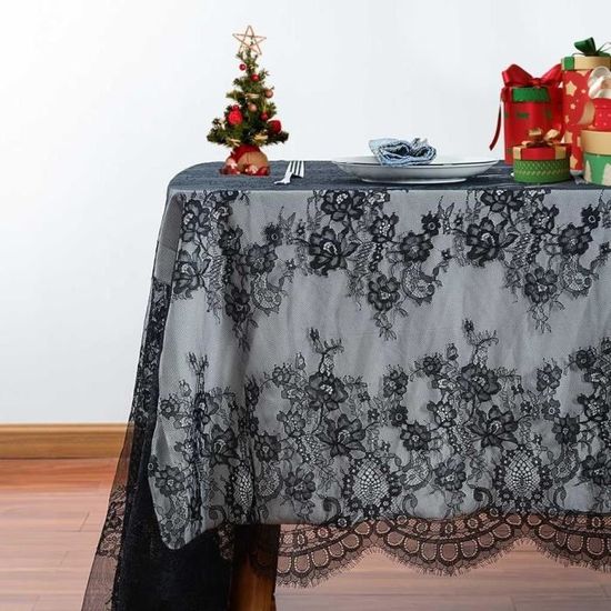 CABODYALS Châle En Dentelle Noire Avec Manches - Style Vintage Col Amovible Floral Pour Femmes