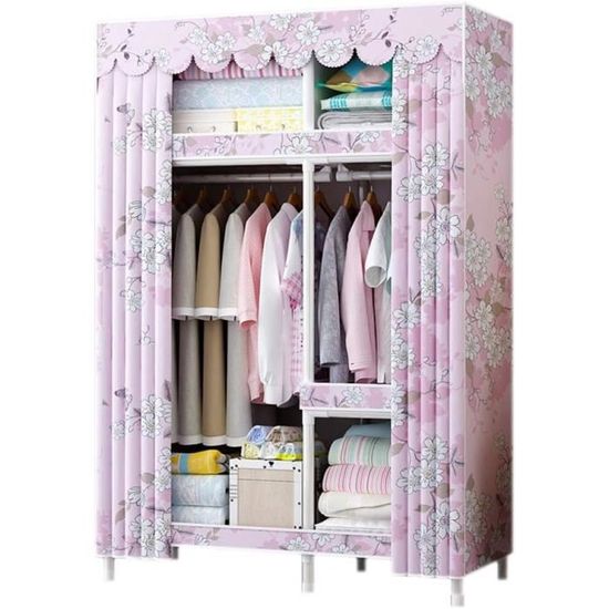 Armoire Portable Dressing 10 Compartiments Armoire Penderie Modulable 8 Cubes - Armoire De Rangement Amovible Rangement Vestiaire Temporaire Pliable