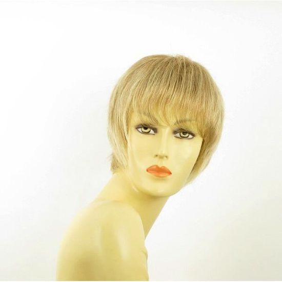 Perruque Courte Blonde Cuivré Avec Bandeau - Taille Moyenne, Synthétique, Neuve