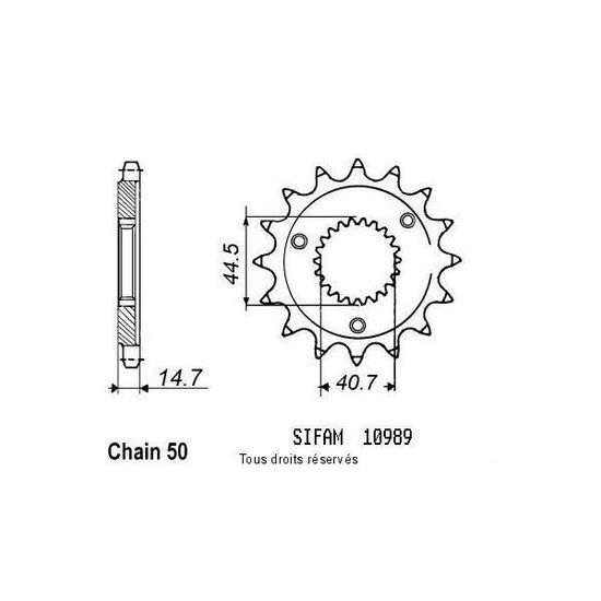 Pignon Acier Sifam Sportster Pignon De Sortie De Boite Sifam Pour Moto Harley Davidson 1200 XLH Sportster 1991 à 1999 21 Dents Pas 530 - Auto Pièce Moto Harley Sportster 5 Vitesses 1991-1999