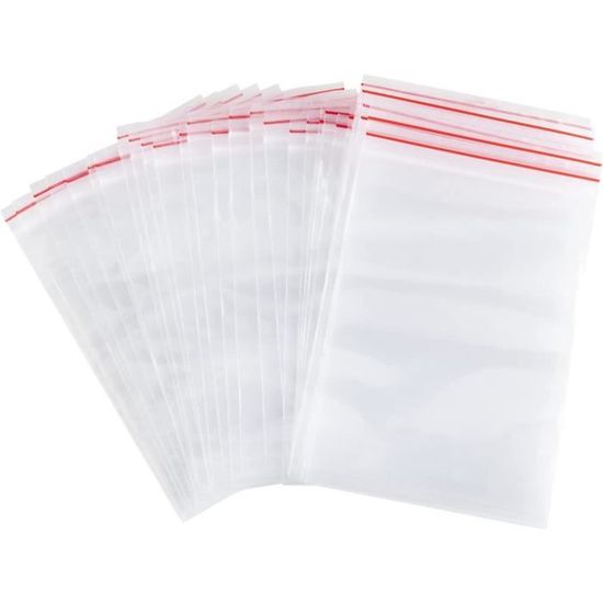 Pochette Plastique ESTENAT | Lot De 100 Sachets Zip Refermables 10 X 15 CM Pochette Zip