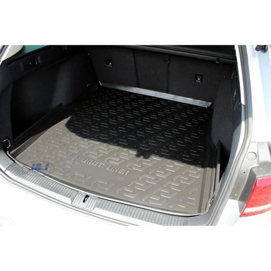 Tapis De Coffre Caoutchouc J&J - Pour Seat Leon 3 Break 2012-2020 - Antidérapant, Haut Bord