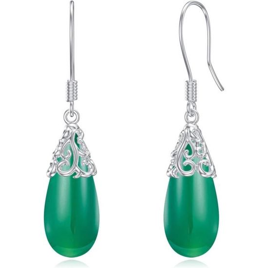 Boucles Indie Vert Émeraude