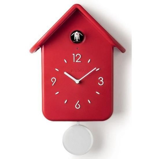 Horloge avec pendule coucou GUZZINI - Rouge