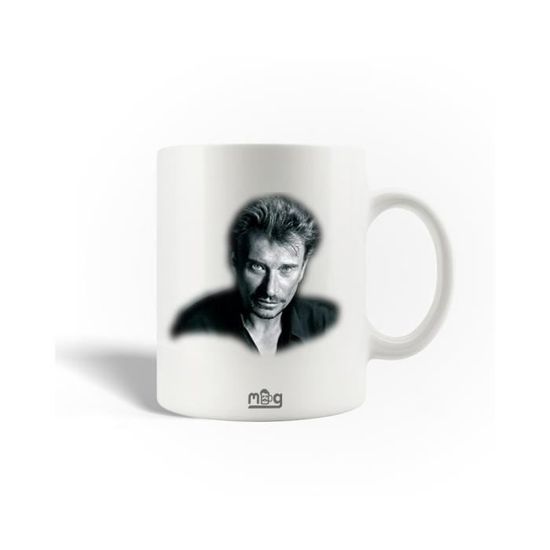 Mug Johnny Hallyday | Tasse Blanc | Neuf Sous Emballage | Idée Cadeau Fan