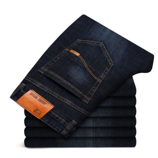 Jean homme coupe droite elastique large commercial decontracte chaud epaisse Noir Homme Noir Cdiscount Pret a Porter