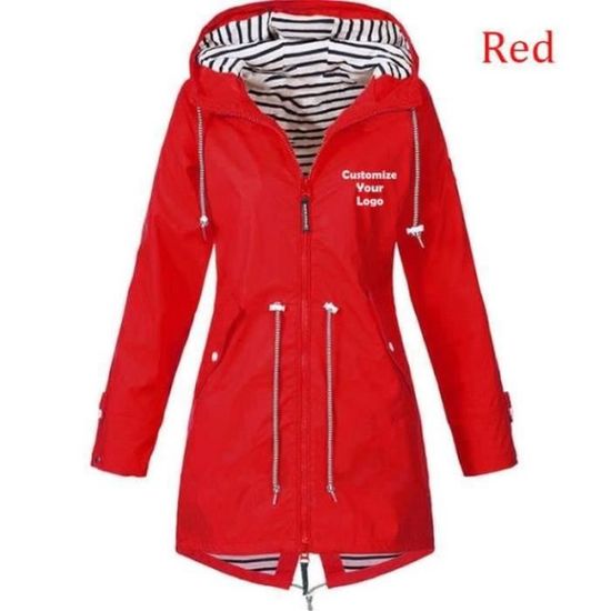 Générique Manteaux Imperméables Femme Veste De Pluie Femme Veste De Pluie Femmes Coupe-Vent Léger Imperméable à Zippée Vestes De Randonnée Trench-Coat Imperméable à Capuche Avec Poche (Sky Blue, XXL