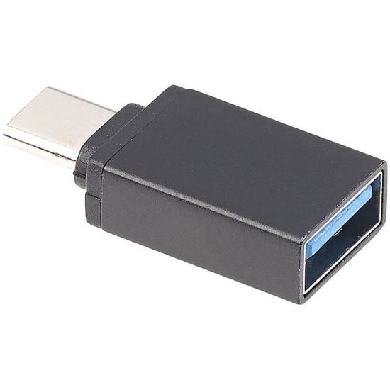 Adaptateur USB 3.0 Femelle Vers USB-C Femelle - Connecteur Aluminium, 2 Ports, Charge Rapide Et Transfert De Données