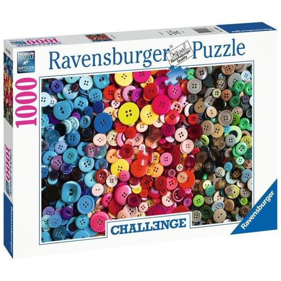 Puzzle 1000 p - Boutons (Challenge Puzzle) - RAVENSBURGER - Nature morte et objets - Adulte - Intérieur