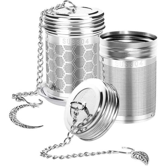 2 Infuseurs à Thé Télescopiques En Acier Inoxydable - Boule à Thé Avec Manche, Aussi Tamis à Farine/Épices - Multiusage - 8