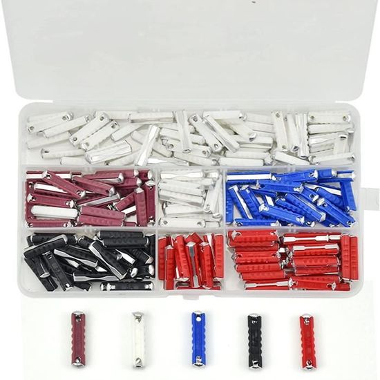 BIGP 200 Pièces Kit De Boîte à Fusibles Torpille Pour Voiture (5A, 8A