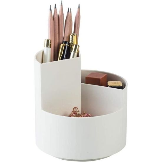 Pot à Crayons Rotatif à 360 Pour Bureau, Organiseur De Papeterie, Pot à