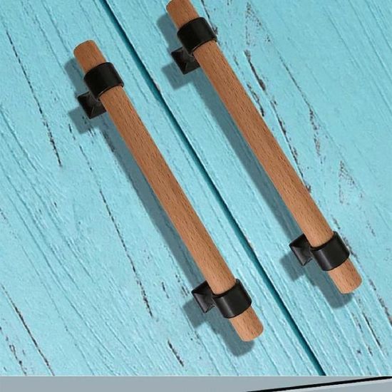 HEEPDD 10 Pièces Boutons D'Armoire En Bois, Poignée De Meuble Ronde En Bois Naturel, Bouton De Placard De Tiroir De Cuisine Avec Vis Pour Commode, Placard De Cuisine, Meubles De Garde-Robe (28