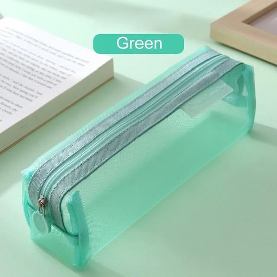 TROUSSE A STYLO,Purple-A--Trousse à Crayons En Maille Transparente, Sac De Rangement Esthétique