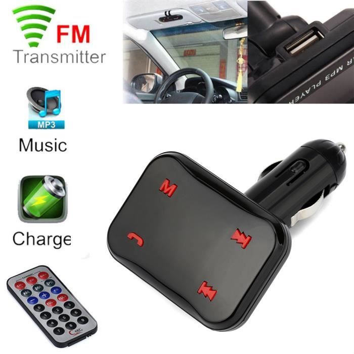 Sans fil mains libres USB Charge LED MP3 Bluetooth voiture Transmetteur FM avec MIC_bei151