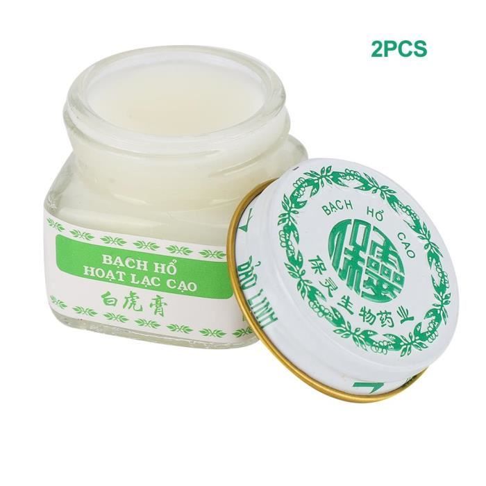2 pcs Baume essentiel rafraîchissant de pommade de massage de stérilisation de crème de tigre blanc-RUI