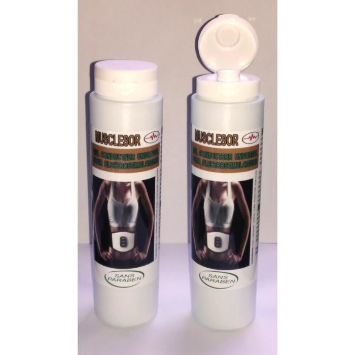 Gel Electrostimulation 260 ML X 2 flacons /Universel compatible tout Electrostimulateur/ Sans Paraben