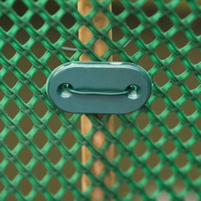 Nature Kit de fixation pour clôture de jardin 27 pcs Vert classique��2181