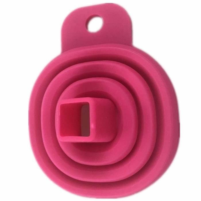 Entonnoir pliable en Silicone 2 pièces-lot - Style pliable, trémie, cozinha outils de cuisine, - Modèle: style1pink - WMCFXGJA00264