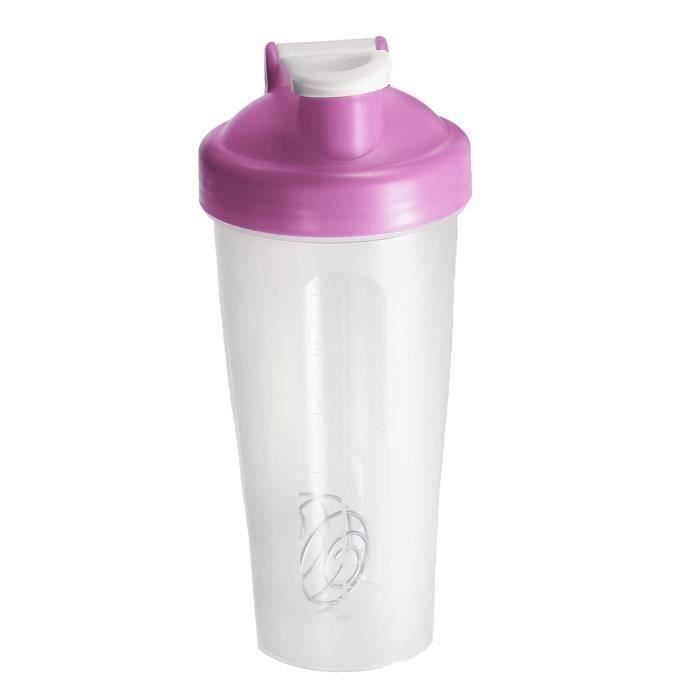 JIE 400 600ML Bouteille d'Eau Protéine Shaker Mélangeur VIOLET 600ML