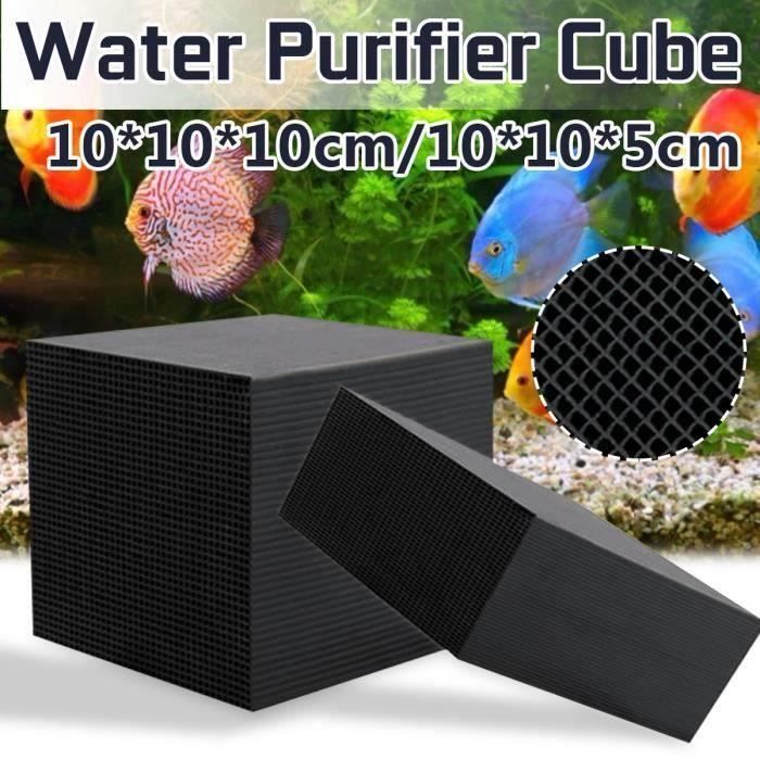 Cube d'eau de Filtre Cube purificateur d'eau Aquarium 10X10X10cm At71491
