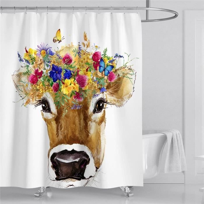 L11389 Rideau de douche et tapis de bain ensemble imperméable Polyester salle de bain tissu nouveau rideau de douche étanche avec