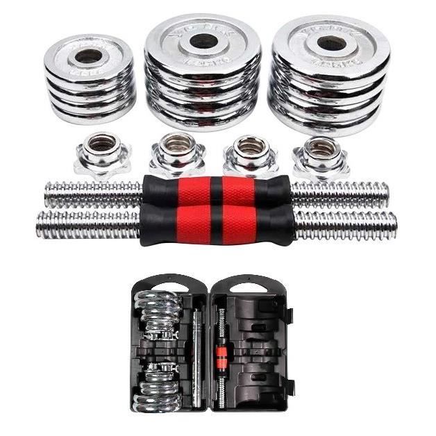 Haltere chromes 2 en 1 - 20 kg
