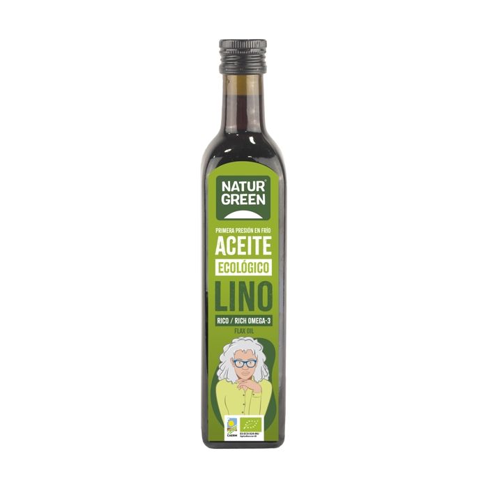 NATURGREEN - Huile de lin 1ère presse à froid Bio 500 ml de huile