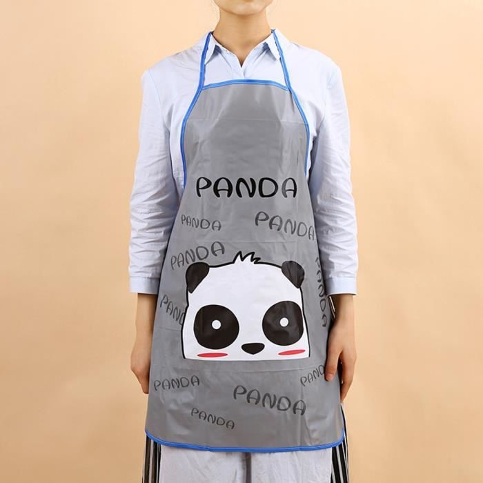 Tabliers de cuisine avec Images de dessin animé panda Tabliers sans manches imperméable Anti-huile -CYA