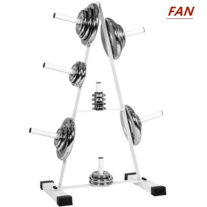 FAN Support de stockage d'haltères Capacité de 200 kg (blanc)