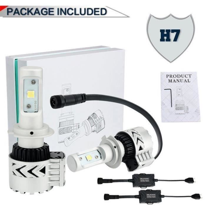 BK Phares voiture 72W 12000LM 6500 K 2 pcs H7 avec LED lampe phare Kit lampe conversion RW072093 @JBL