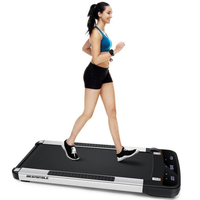 BESPORTBLE Tapis de course ultra-mince 1.5HP argent (prise UE)
