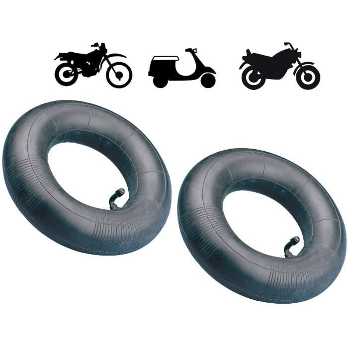2x CHAMBRE A AIR 10'' 3.00 A 3.25-10 , 90-90-10 A 100-90-10 , 100-80-10 VALVE COUDEE MOTO CYCLOMOTEUR MOBYLETTE SCOOTER