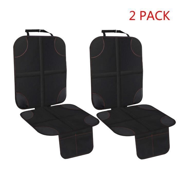 protèges Protecteur de siège de voiture, Protecteur Siege Bebe en Cuir Couvre Siege Auto pour Bébé Sièges Enfant avec Poches-2 Pcs