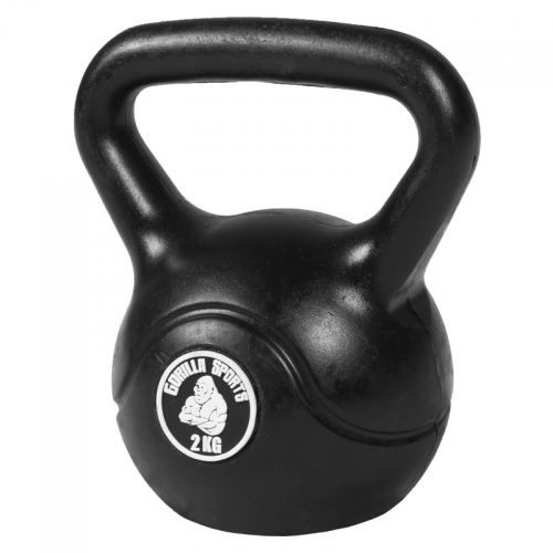 Kettlebell plastique noire de 2 KG - haltère russe