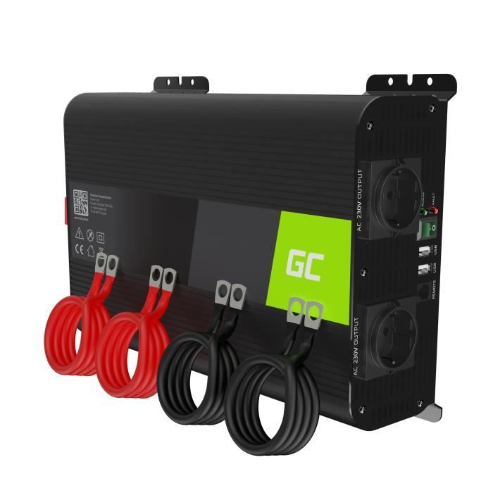 Green Cell 2000W/4000W Pur Sinus Convertisseur de Tension DC 12V AC 230V Power Inverter sinusoïdale, Onduleur Transformateur