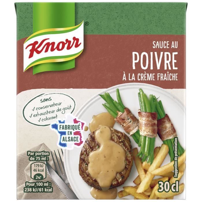 KNORR Sauce Poivre à la Crème Fraîche Brique - 30 cl