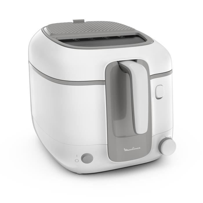 MOULINEX AM310010 Friteuse à huile, 2,2 L d’huile, 1,5 kg de friture, Filtre anti-odeurs, Cuve amovible avec revêtement antiadhésif