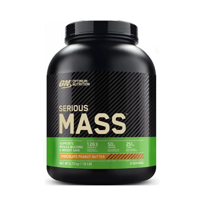 OPTIMUM NUTRITION Pot Serious Mass Chocolat Beurre de cacahuète - 2,72 kg