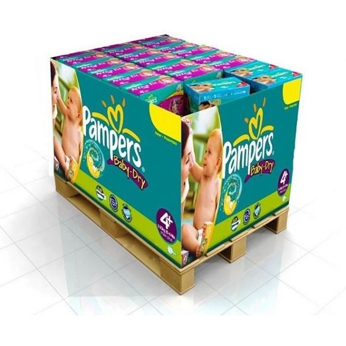 maxi mega pack 440 x couches bébé Pampers - Taille 4 baby dry
