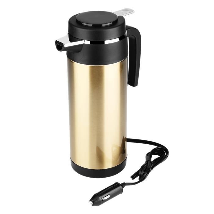 1200Ml en Acier Inoxydable Voiture Électrique Bouilloire 24V Allume-Cigare Chauffée Coupe Du Surchauffeur D'Eau Potable Tasse