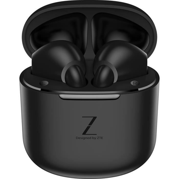 ZTE Buds Noir Écouteur Bluetooth sans fil Réduction de bruit ENC Touche Intelligente Bluetooth 5.0 Semi-intra-auriculaire
