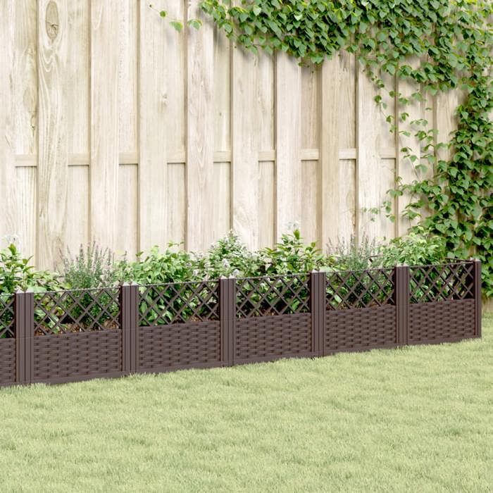 vidaXL Jardinière avec piquets PP - vue 2