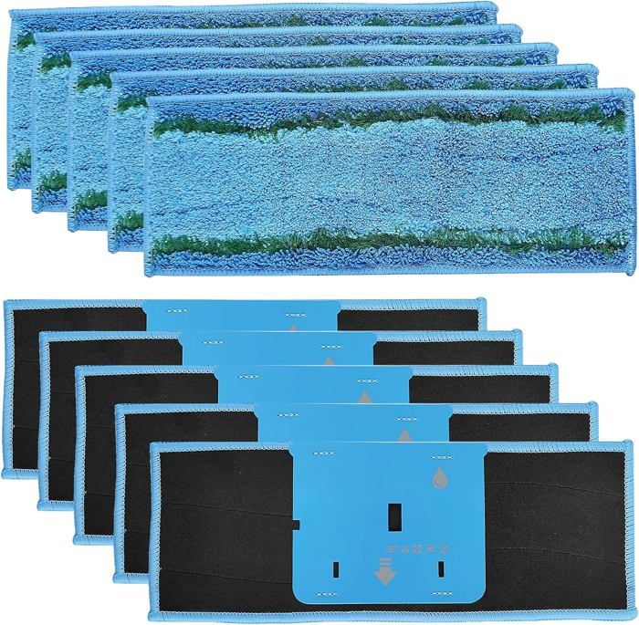 Lot De 8 Lingettes Lavables Pour Robot Laveur IRobot Braava Jet M6 - Compatible Modèles 6110, 6012, 6112, 6113 - 7