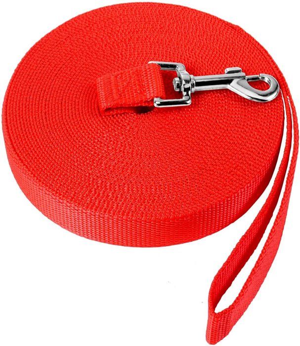 Longe / Laisse de dressage - COZEVDNT - NavoX 20m - Nylon durable - Boucle pivotante 360° - Anneau en D rembourré