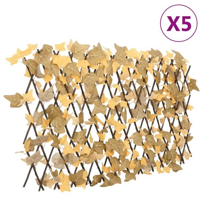 vidaXL Treillis feuille érable artificiel extensible