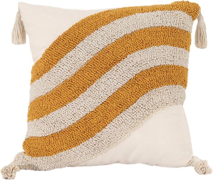 Lot De 2 Housse De Coussin Boho Tosleo Rayées Texturées Lin Coton 45x45cm - Extra Douces Taies D'Oreiller Fermières Gris